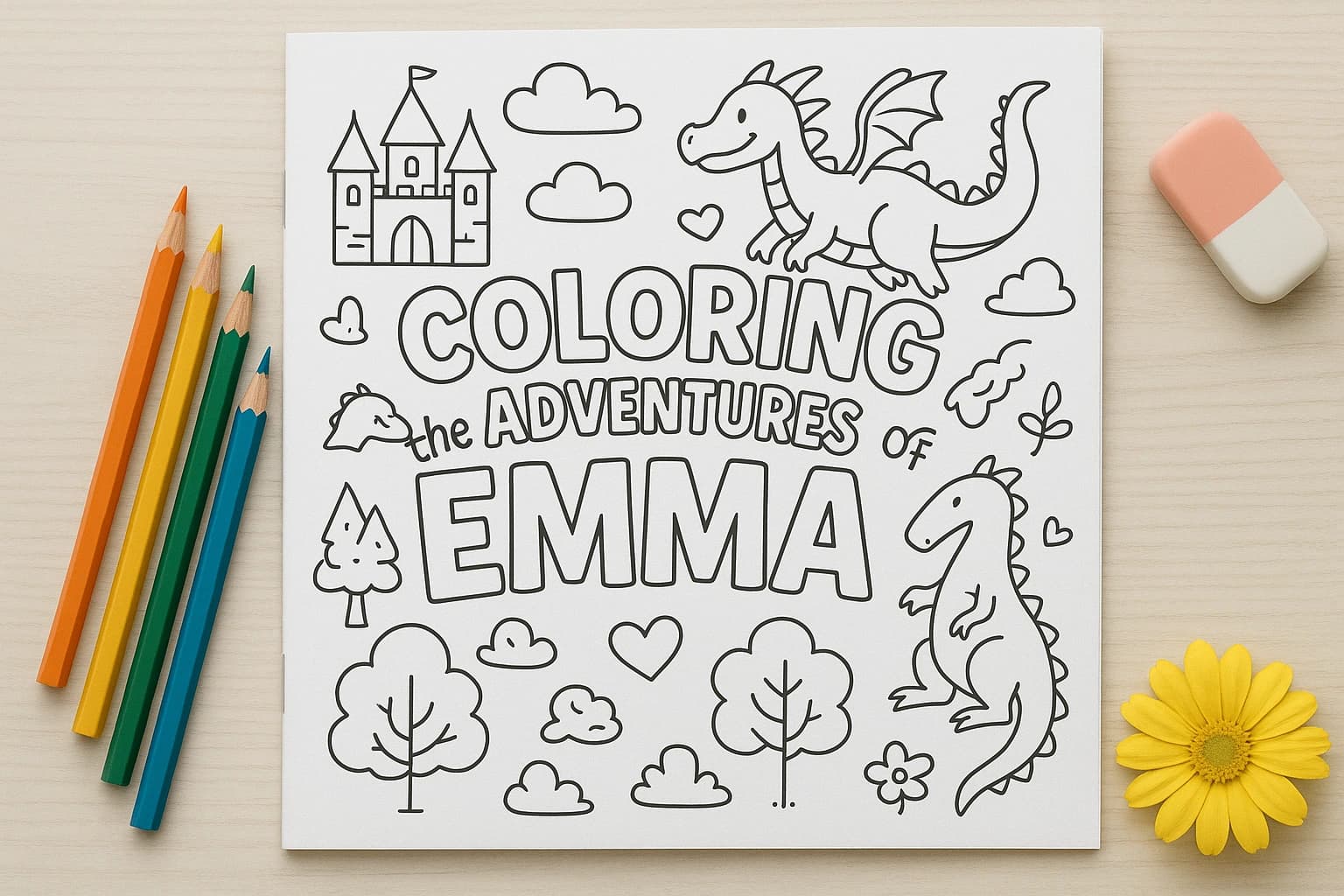 Create Your Own Coloring Book from Custom Pages